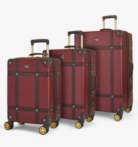 Sada cestovních kufrů ROCK TR-0193/3 ABS - vínová