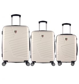 Sada cestovních kufrů TUCCI Boschetti T-0278/3 ABS - bílá