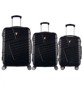 Sada cestovních kufrů TUCCI Boschetti T-0278/3 ABS - černá