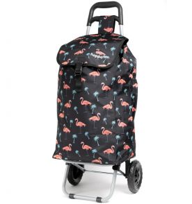 Nákupní taška na kolečkách HOPPA ST-57375 Flamingo - černá
